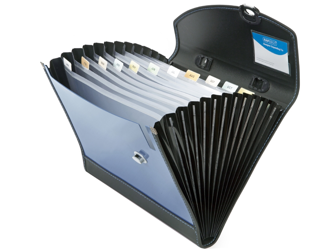 Bolsa de Ventilador de Diseño RAPESCO Din A4 13 Compartimentos Azul