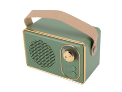Altavoz Portátil Lindo Estilo Antiguo Sonido Estéreo Inalámbrico 500mah Altavoz Retro Bt Para Escritorio Dormitorio Verde