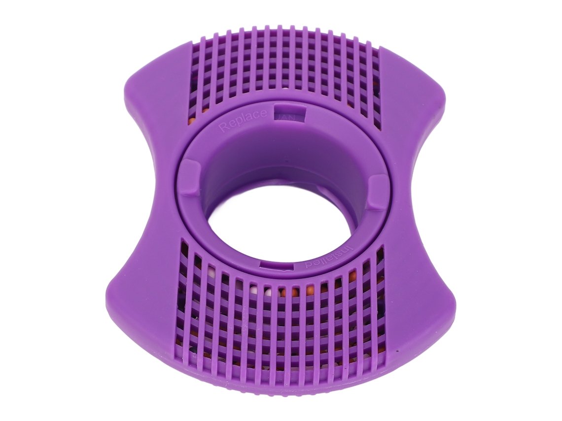 Filtro de carbón activado para piscina y spa con retención de minerales morado
