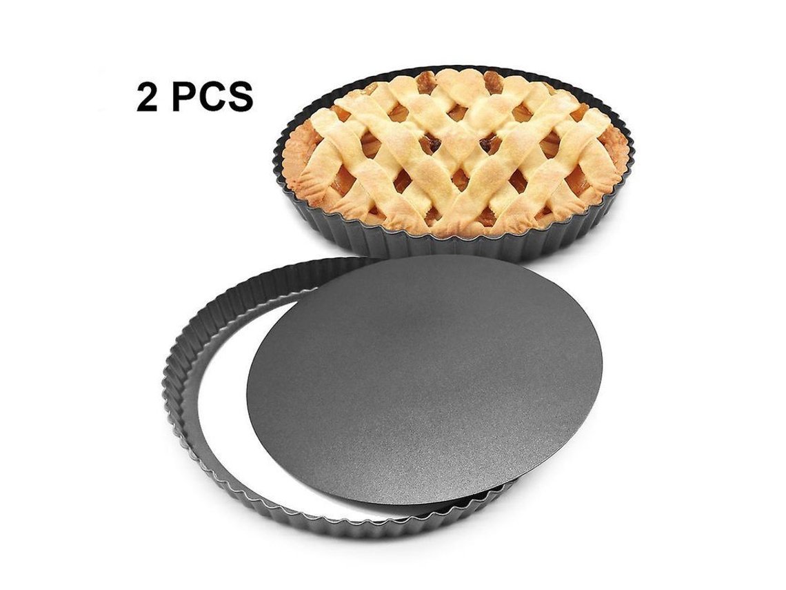 2026altiro-juego De 2 Moldes Antiadherentes Para Quiche De 22,4 Cm Con Base Desmontable Para Tartas, Pasteles Y Brownies.