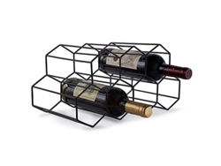 Portavasos De Vino De Metal, Estante De Vino Independiente Para Bodega Bar Cocina, 7 Botellas