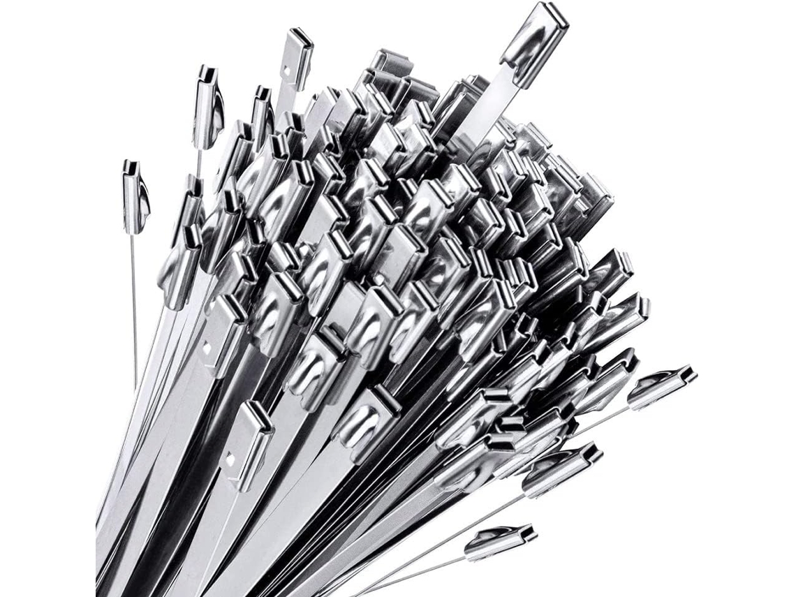 Paquete De 100 Clips Autoblocantes De Acero Inoxidable Para Cercas De Jaulas De Mascotas.