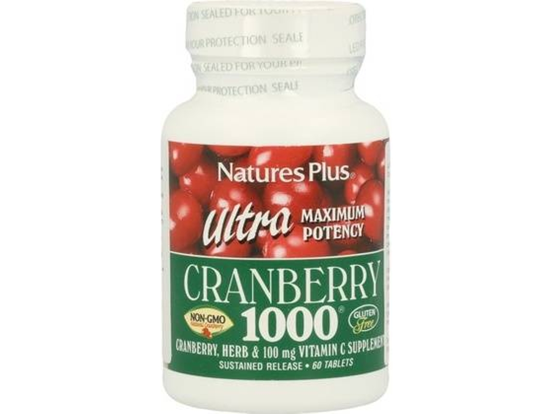 Complemento Alimentar NATURES PLUS Ultra Cranberry (60 comprimidos de 1000mg)