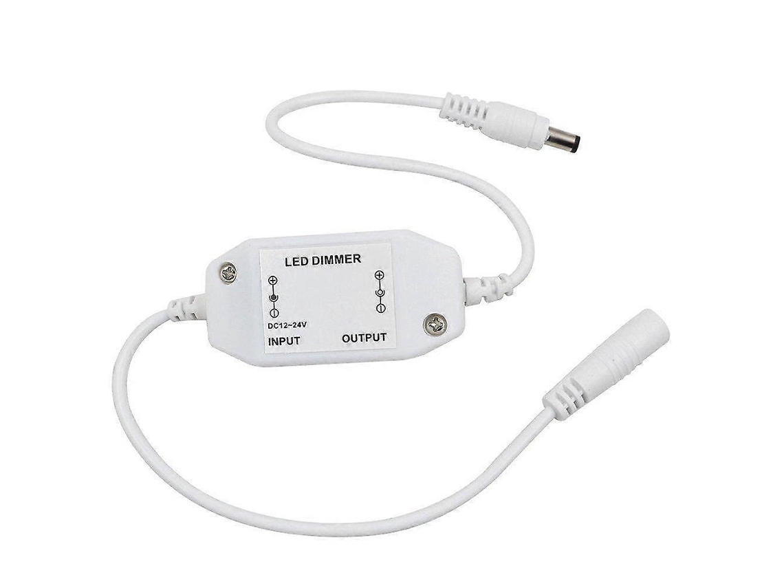 Controlador De Dimmer Para Led Monocromático Con Regulador De Brillo En Línea 12v-24v 48w 4a Conectores Dc 2.1*5.5mm