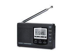 2026-radio Digital Am/fm/sw Con Altavoz Estéreo, Pantalla Lcd Y Reloj Despertador (negro)