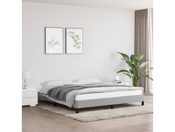 Maison Exclusive - Cama Sin Colchón Tela Gris Claro 180x200 Cm