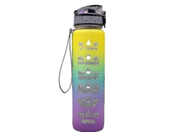 Botella De Agua Elástica De Plástico Mate Gradiente, Botella De Agua Deportiva Rosewell