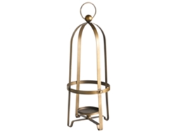 Candelabro retro Beliani Marawi de hierro dorado (18 x 18 x 48 cm)