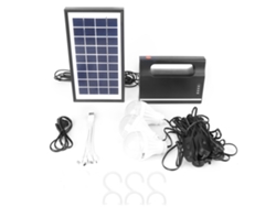 Generador De Panel Solar, Batería, Cargador Usb, Luz Led Para Uso Doméstico Con Asa Y Control Remoto.