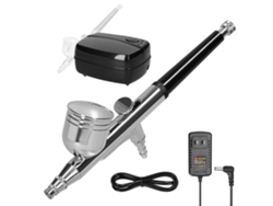 Kit De Compresor De Aire Con Cepillo Aéreo De 18 Psi, 3 Velocidades, Para Pintura, Maquetas, Maquillaje Y Decoración.