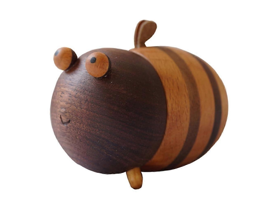 Palillero con forma de abeja y un exclusivo diseño de madera, ideal para la decoración del hogar o la oficina y como regalo de cumpleaños.