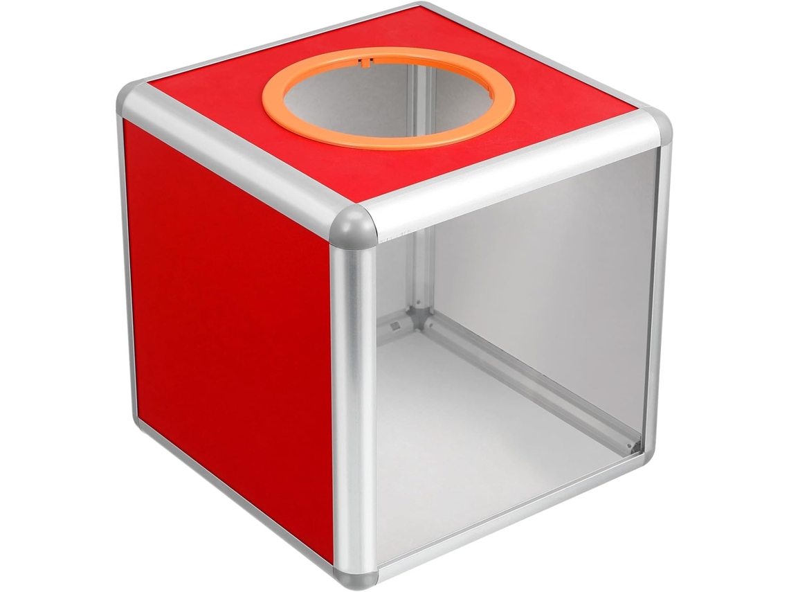 Caja De Dibujo Cuadrada Roja En Aleación De Aluminio Y Acrílico Desmontable.