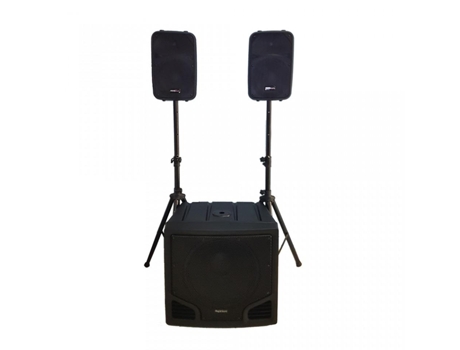 Sistema Amplificado 2.1 2 Altavoces + Sub 18'' 1600W Audyens