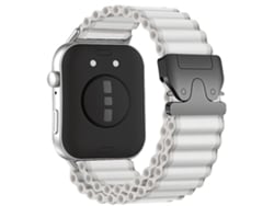 Pulsera para Huawei Watch Fit 4 Pro / Fit 4 / Fit 3 - Deportiva todoterreno - Hebilla de paracaídas, blanca + hebilla negra