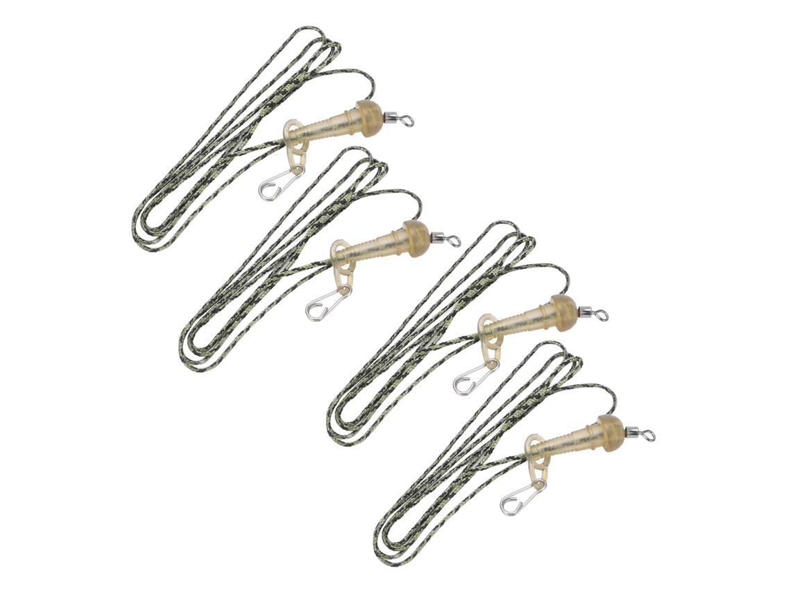 Líderes de pesca de camuflaje con núcleo de plomo, 3 piezas