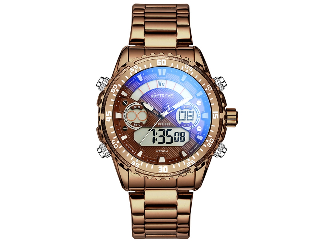 Reloj Deportivo Digital Para Hombre (color Café), Resistente Al Agua.
