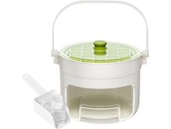 Bandeja Para Cubitos De Hielo: Caja Para Hacer Cubitos De Hielo Con Asa Portátil Para Toda La Vida.