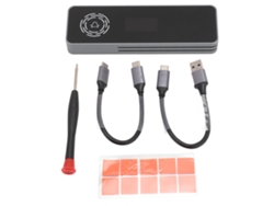 Soporte Portátil Para Ssd M.2 Nvme Ngff Usb3.2 Gen2 De 10 Gbps Y 2 Tb, De Aleación De Aluminio Con Iluminación Rgb.