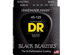 Juego de Cuerdas Bajo Eléctrico DR BKB5-45 Black Beauties (.045 - .065 - .085 - .0105 - .0125 - Níquel)