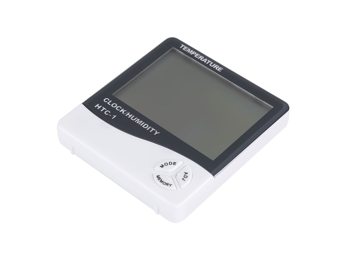Termómetro Higrómetro Digital Lcd Con Alarma, Hora Y Calendario Para Uso En Interiores.