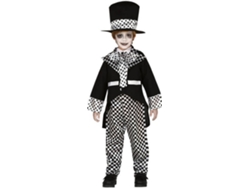 Disfraz de Niño DISFRAZZES Sombrerero Loco Negro E Blanco (Talla: 7 a 9 años)