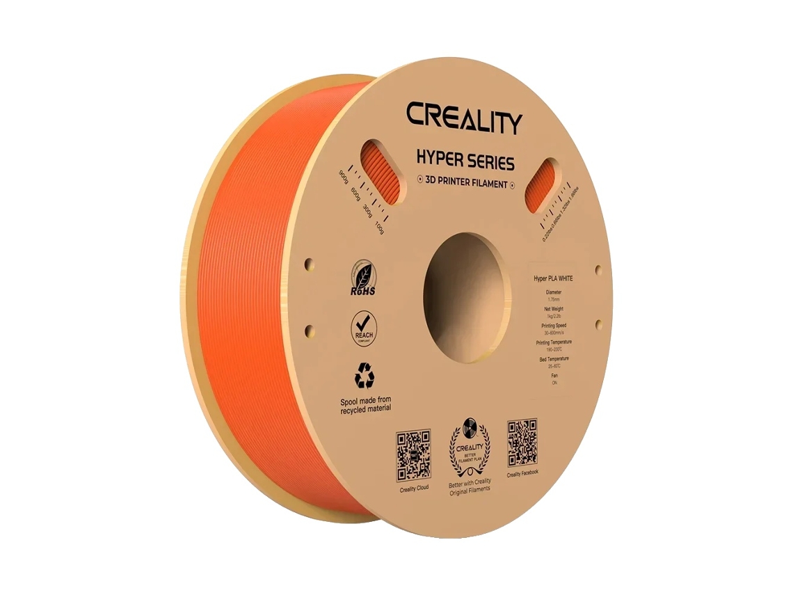 Filamento para impresora 3D, alta velocidad, resistencia mejorada, color naranja, PLA, 1 kg, OEM