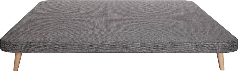 Base Tapizada MORFEO (Gris - Madera - 180x200 cm)