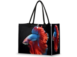 Bolso grande Tropicallife para hombre y mujer, 42 x 17 x 33 cm, estampado de peces.