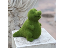 Estatua de animal flocado de estilo europeo, resina, tipo jardín D