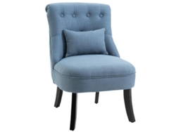 Sillón Reclinable Para Tv, Lino, Azul, 52,5 X 69 X 77 Cm