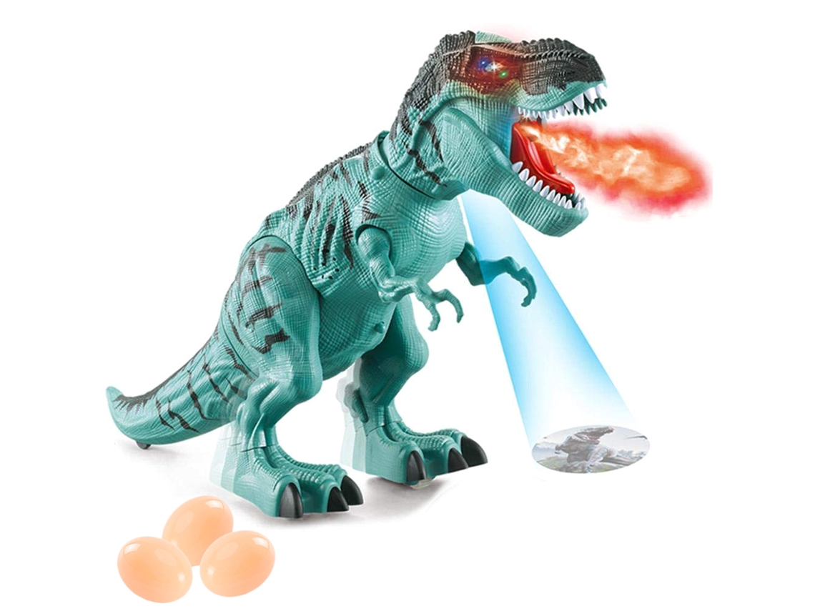 Brinquedo Dinossauro Eletrônico Andante Com Projeção, Pulverização E Botar Ovos