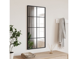 Espejo De Pared Rectangular De Hierro Negro 40x80 Cm