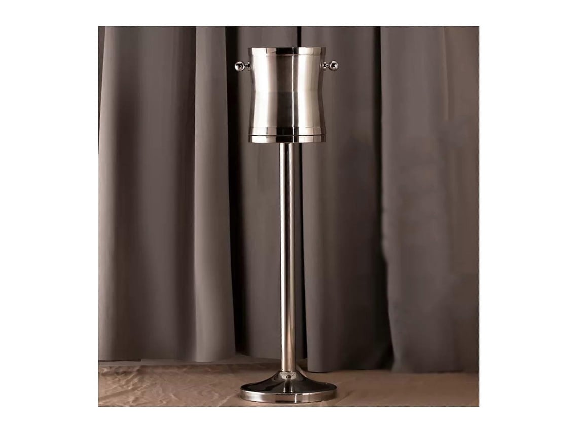Cubitera con soporte, enfriador de vino de acero inoxidable de doble pared para fiestas, uso interior y exterior, 4 litros.