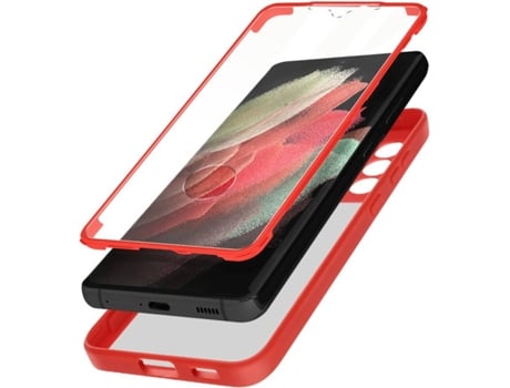 Funda Samsung Galaxy S21 Ultra AVIZAR Plexiglás (Rojo)