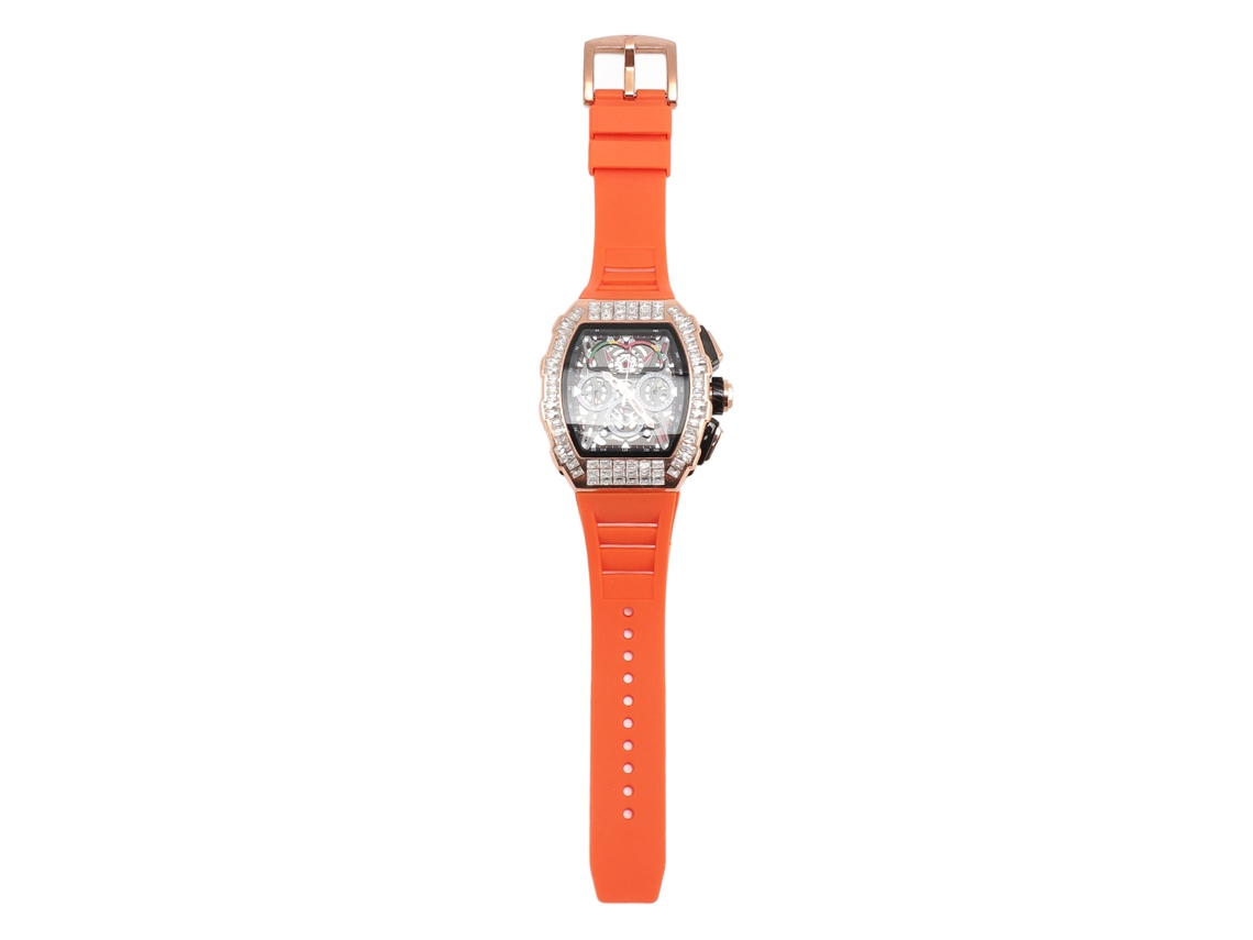 Reloj De Pulsera Analógico De Cuarzo Multifuncional Para Hombre, Resistente Al Agua Hasta 30 M, Correa De Silicona.