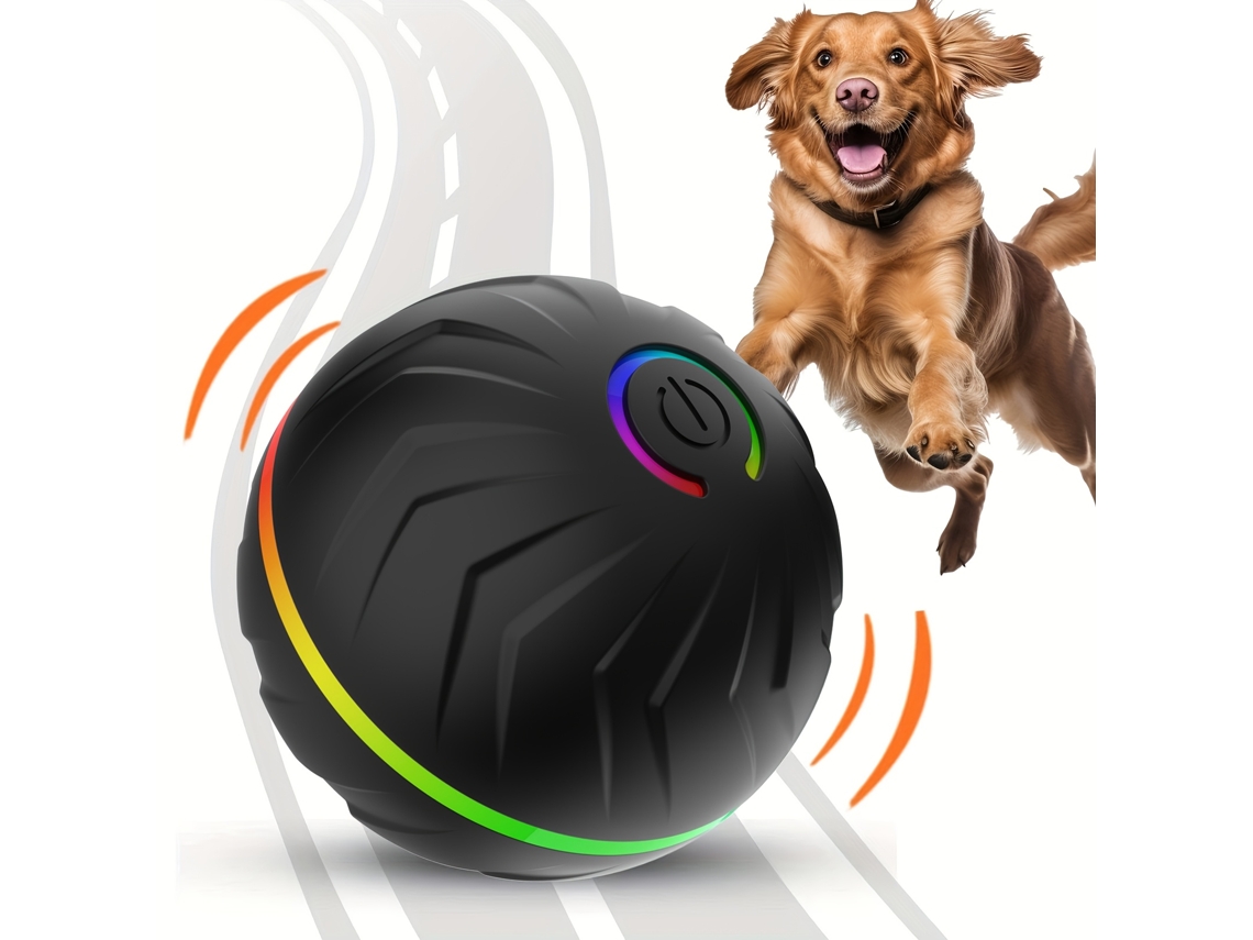 Juguetes Interactivos Para Animales Pelota Que Rebota Automáticamente Carga Usb Adecuada Para Entretener A Gatos Y Pasear Perros Color Negro Cuich
