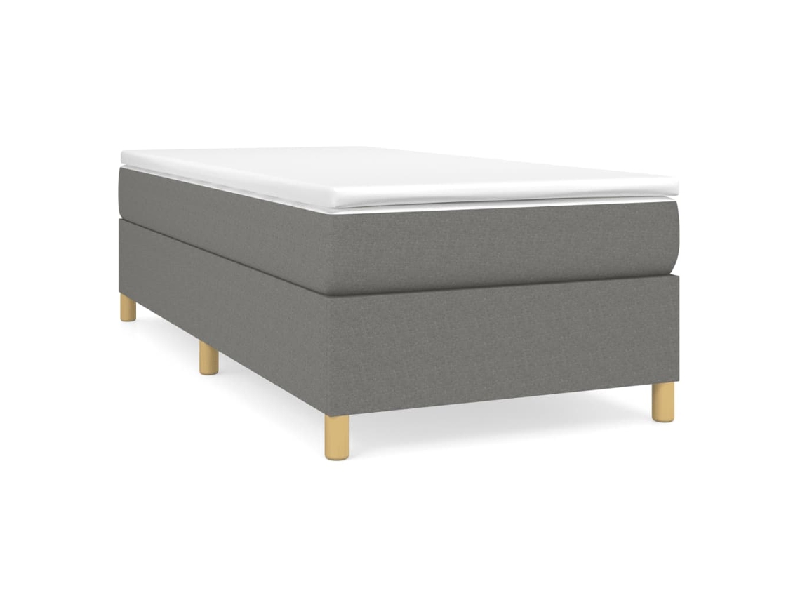 Maison Exclusive - Estructura De Cama Con Somier Tela Gris Oscuro 80x200 Cm