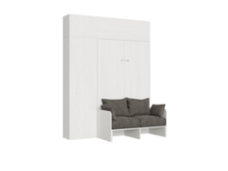 Cama Sofà Kentaro Fresno Columna Mueble Suspendido ITAMOBY Blanco (220x70x161cm)