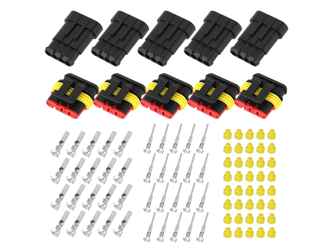 Yncm2026-5 Kits Conector De Cable Eléctrico Sellado Impermeable 4-pin Para Coche Automóvil