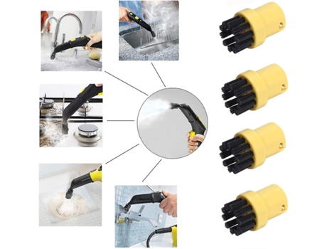 Pack Cepillos De Limpieza Redondos De Repuesto Para Karcher Sc1 Sc2 Sc3 Sc4 Sc5 Sc7 Steam Cleaner (amarillo)