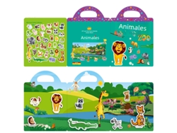 Libro de pegatinas reutilizables para niños con rompecabezas gratis, apto para niños. Mdug (estilo 4)