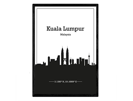 Poster NACNIC Mapa de Kuala Lumpur Malasia (A3)
