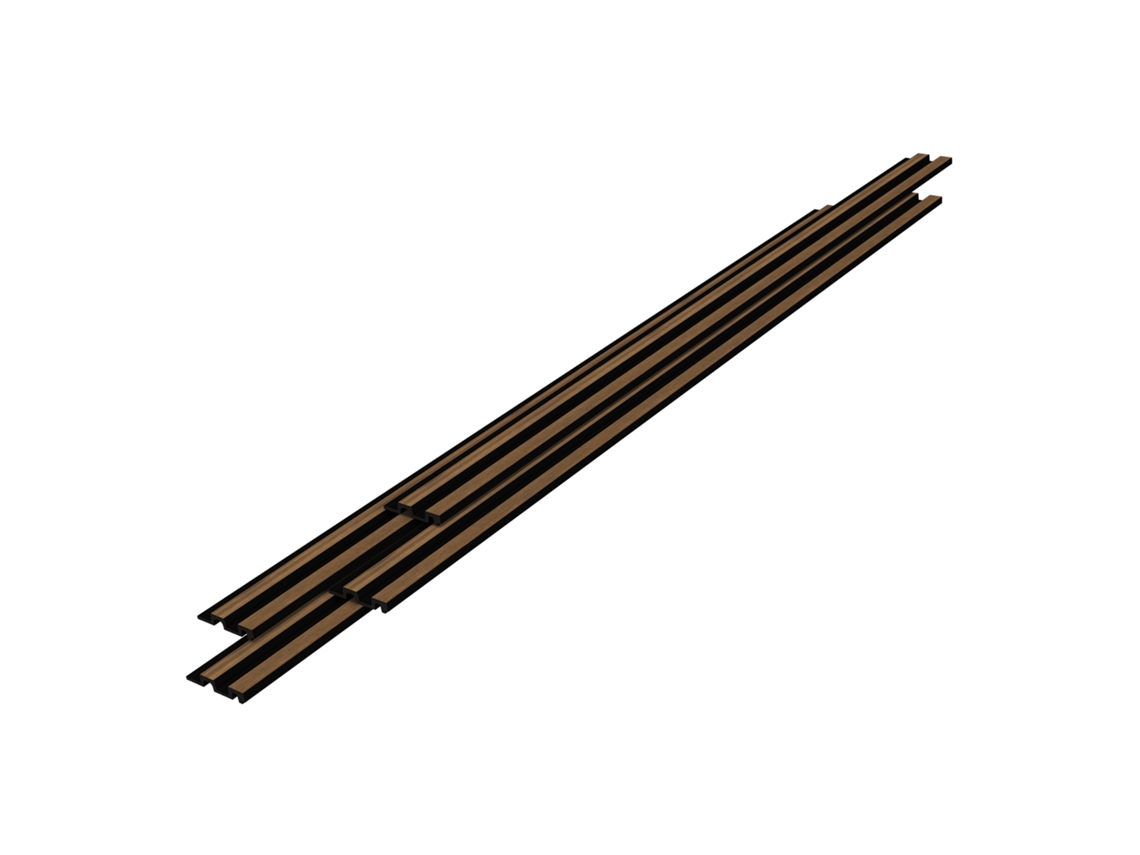 Set de 4x paneles de pared 3D Blaricum 195x12 cm - Efecto Roble NEU.HOLZ