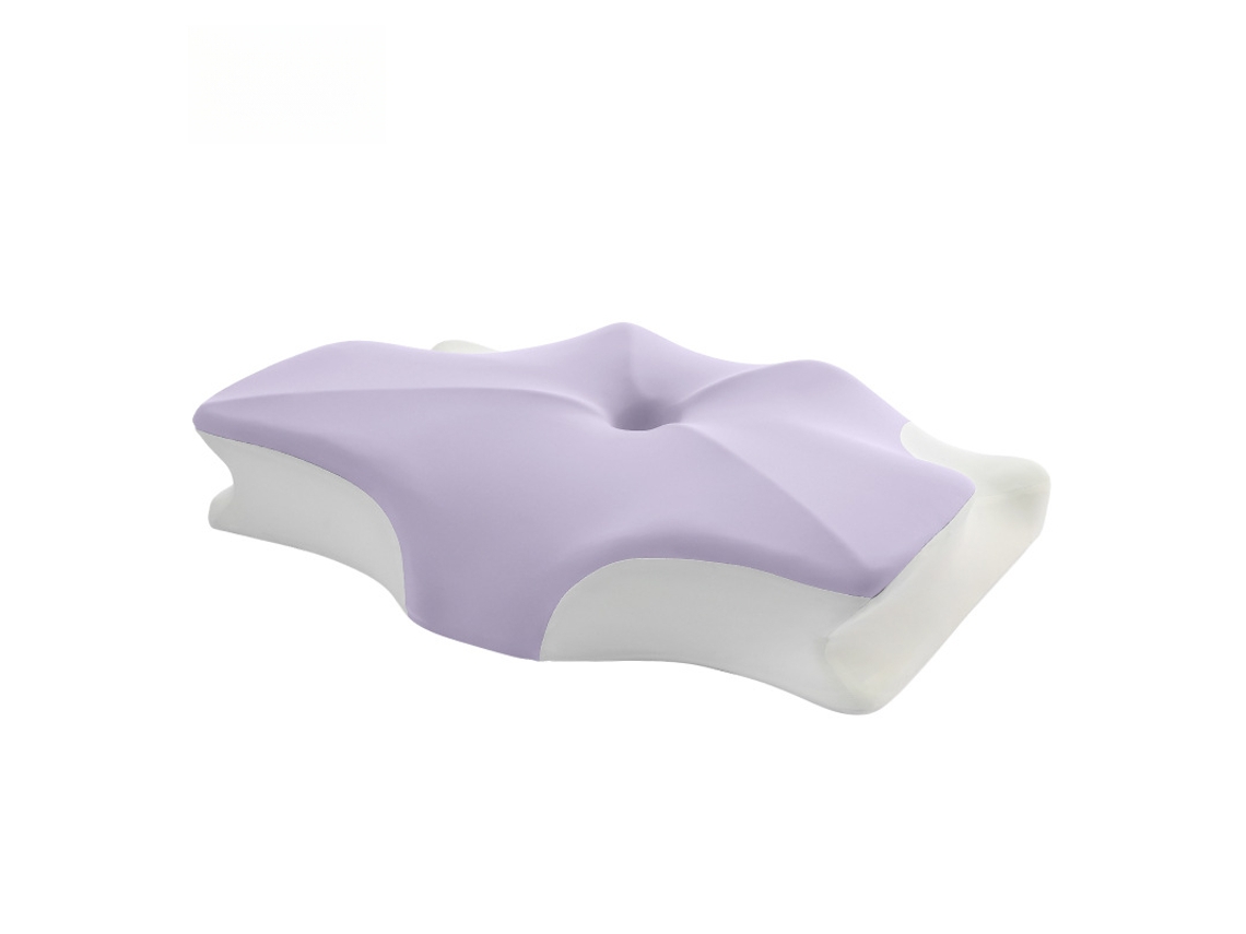 Almohada Cervical Ergonómica De Espuma Viscoelástica De Seda Helada Transpirable Y De Verano (morado) Cuich