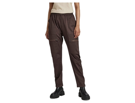 Calça G-STAR Calças Cargo 3d Bf Track Pant Fit Castanho XL Mulher