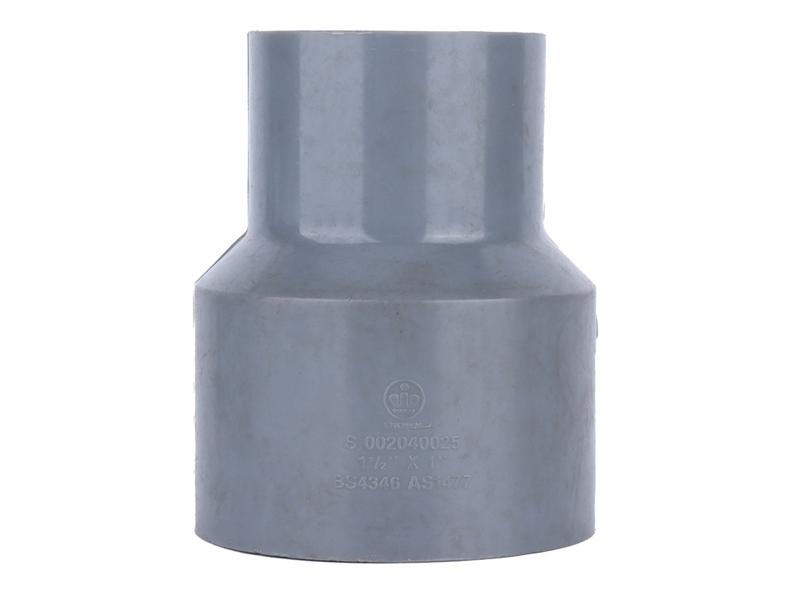 Conector reductor recto de PVC de 1 pulgada para tubería de agua