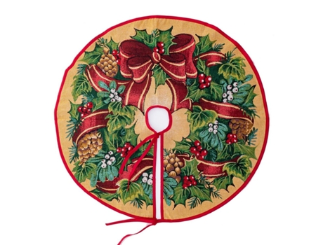 Faldón de árbol de Navidad Poliéster 130 x 130 cm
