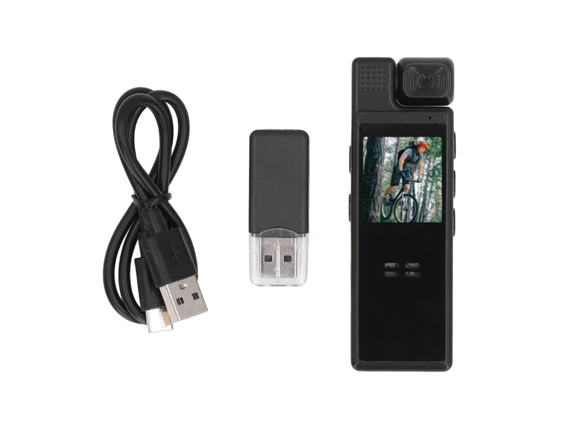 Cámara Corporal Para Aplicación Policial Con Resolución 1080p Hd, Rotación De 180°, Clip, Wifi Y Detección De Movimiento