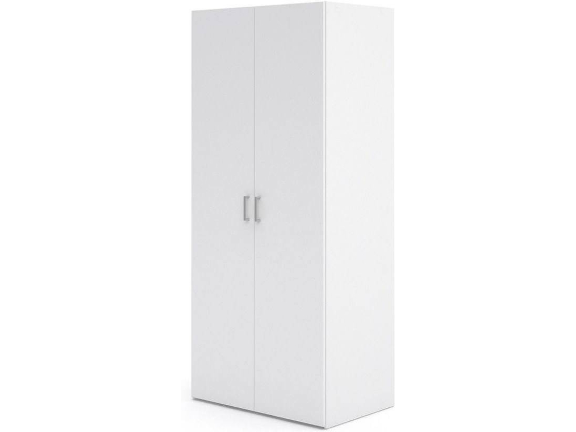 Armario DMORA Blanco (Aglomerado de Melamina - 77x175x49 cm)
