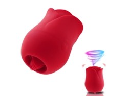 Vibrador De Succin De Lengua Rosa Para Mujer (rojo) Bestvite